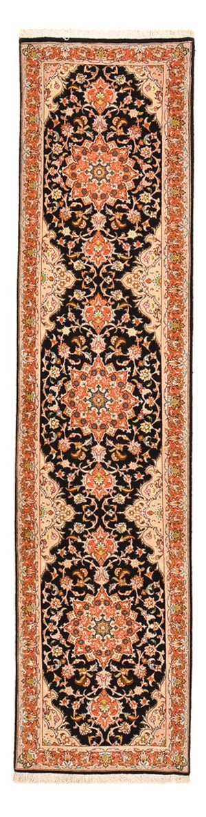 Loper Perzisch tapijt - Tabriz - Royal - 288 x 69 cm - donkerblauw