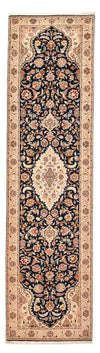 Tabriz - 50 Raj Tapijt 83x310cm - Perzisch tapijt - Loper / Donkerblauw / 83 x 310 cm Loper