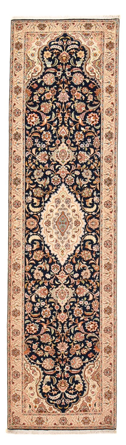 Loper Perzisch tapijt - Tabriz - Royal - 310 x 83 cm - donkerblauw
