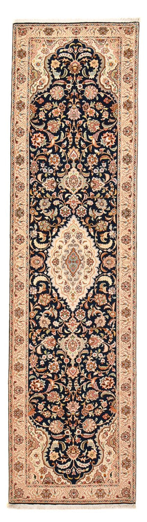 Loper Perzisch tapijt - Tabriz - Royal - 310 x 83 cm - donkerblauw