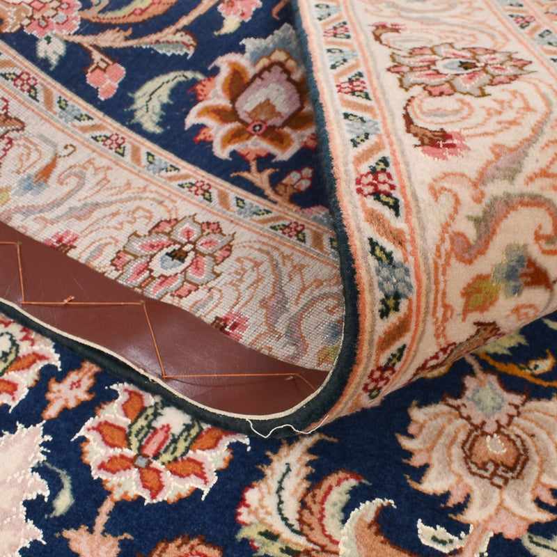 Loper Perzisch tapijt - Tabriz - Royal - 310 x 83 cm - donkerblauw