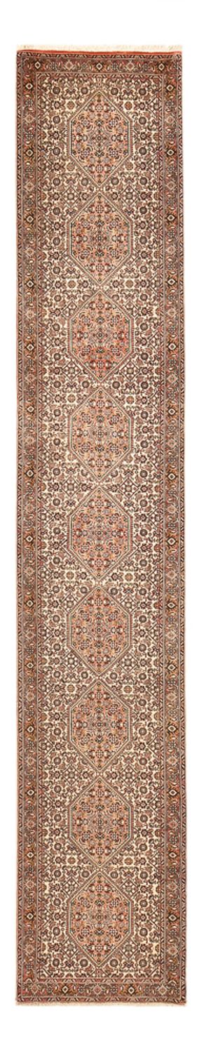 Loper Perzisch tapijt - Bijar - 400 x 72 cm - donker beige