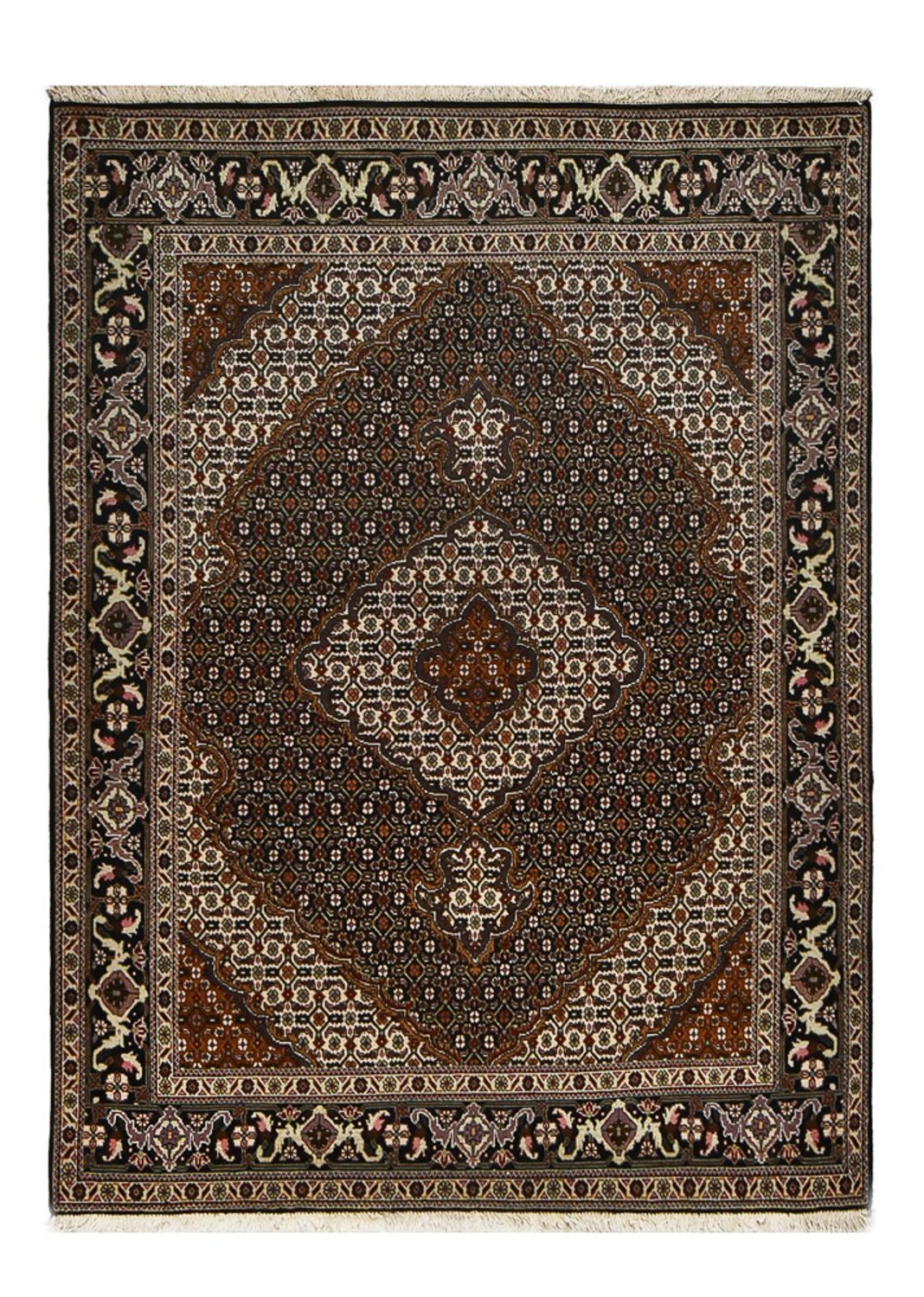 Perzisch tapijt - Tabriz - Royal - 198 x 148 cm - donkerbruin