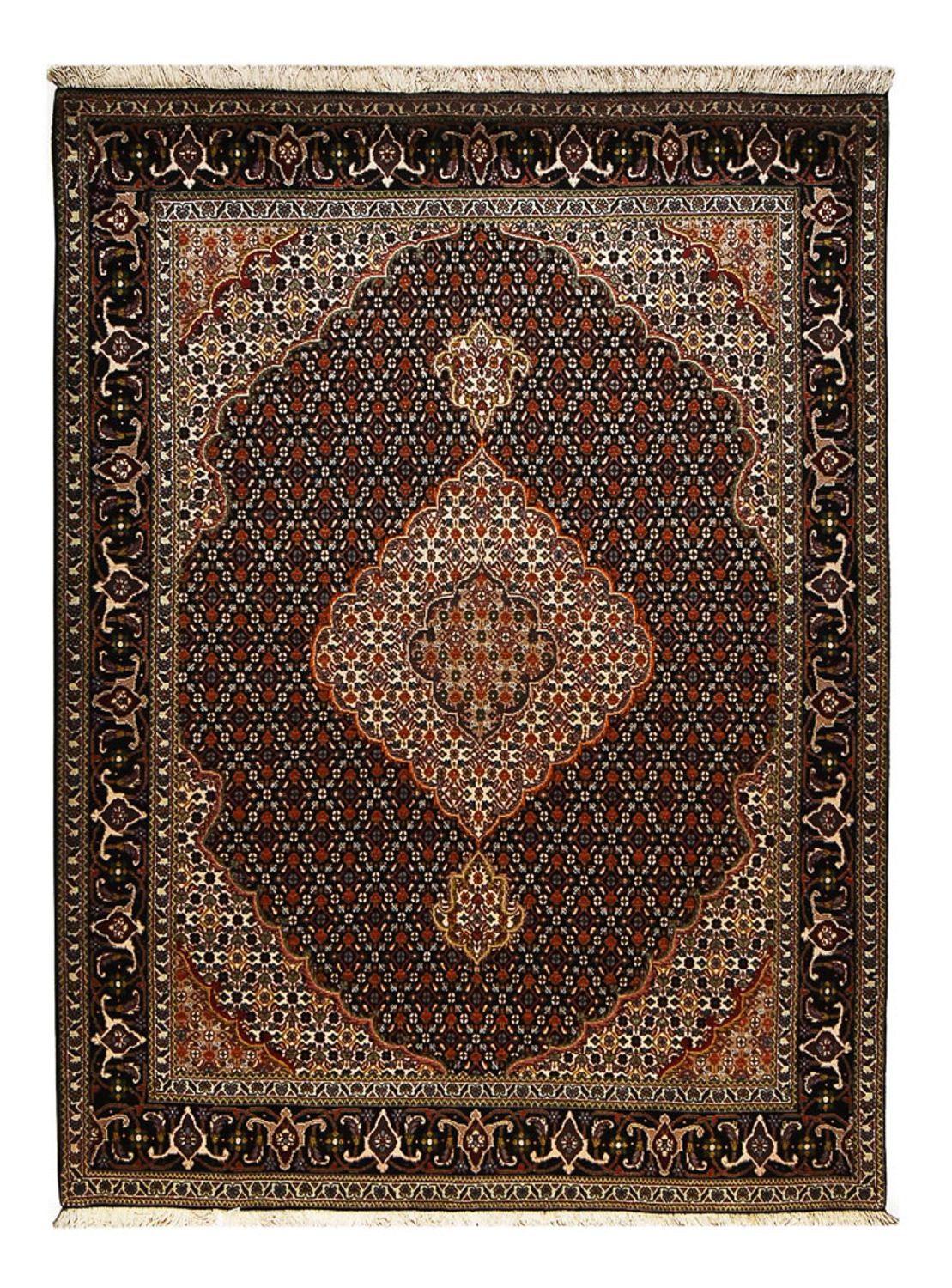 Perzisch tapijt - Tabriz - Royal - 210 x 154 cm - donkerbruin