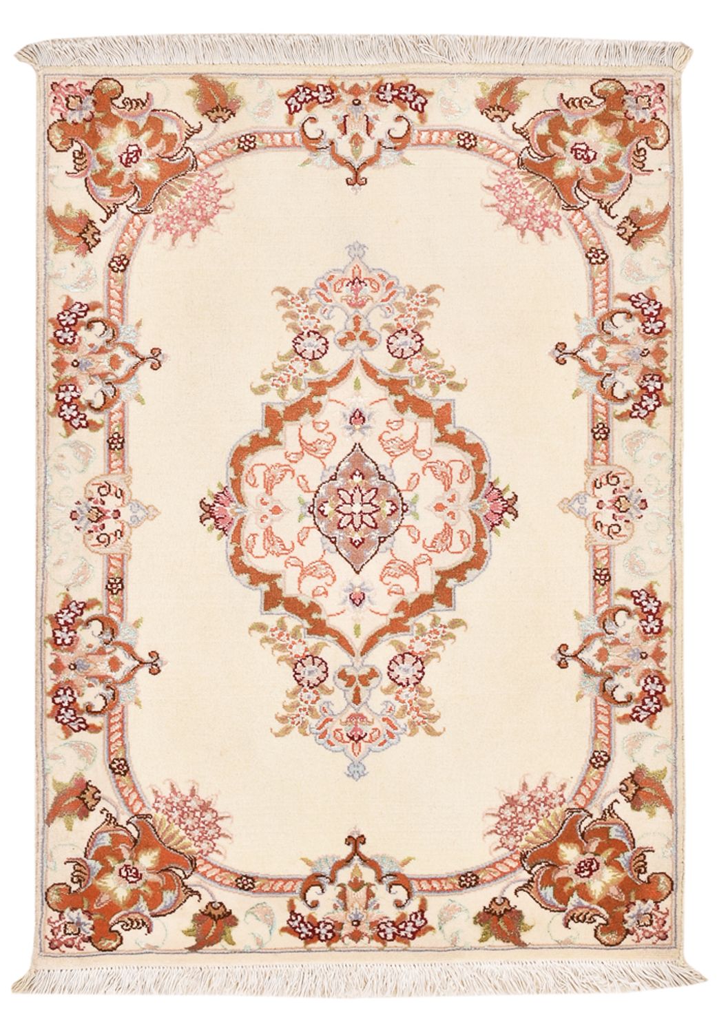Perzisch tapijt - Tabriz - Royal - 90 x 60 cm - crème
