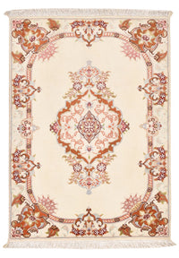 Perzisch tapijt - Tabriz - Royal - 90 x 60 cm - crème