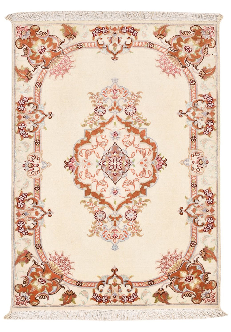 Perzisch tapijt - Tabriz - Royal - 90 x 60 cm - crème
