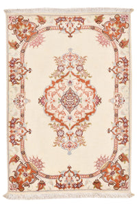 Perzisch tapijt - Tabriz - Royal - 90 x 60 cm - crème