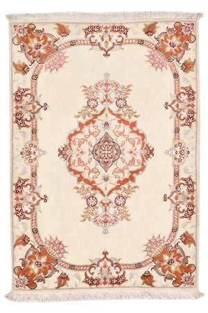 Perzisch tapijt - Tabriz - Royal - 90 x 60 cm - crème