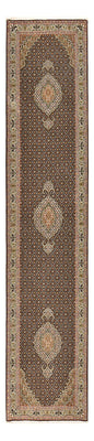 Loper Perzisch tapijt - Tabriz - Royal - 396 x 82 cm - donker beige