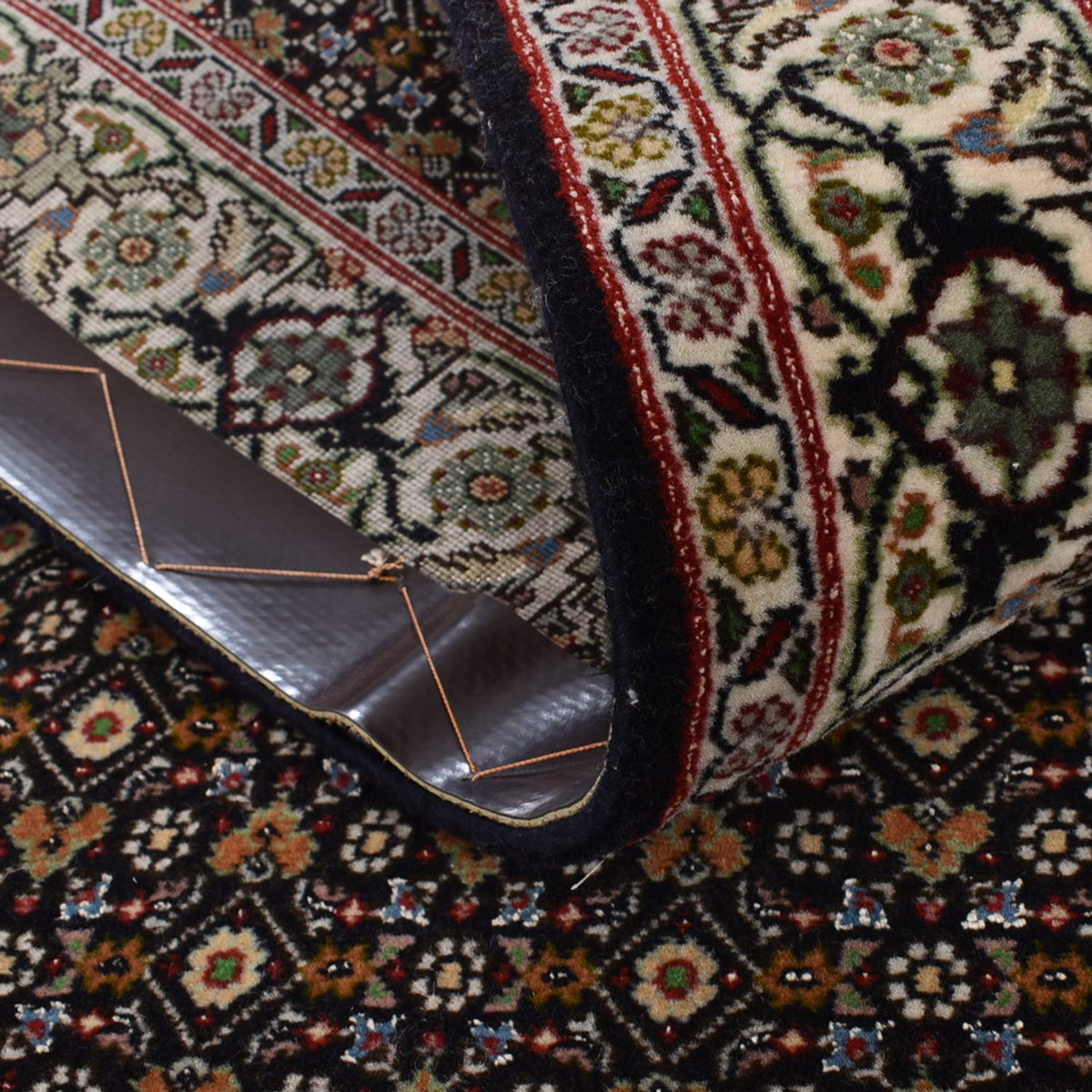 Loper Perzisch tapijt - Tabriz - Royal - 393 x 82 cm - donker beige