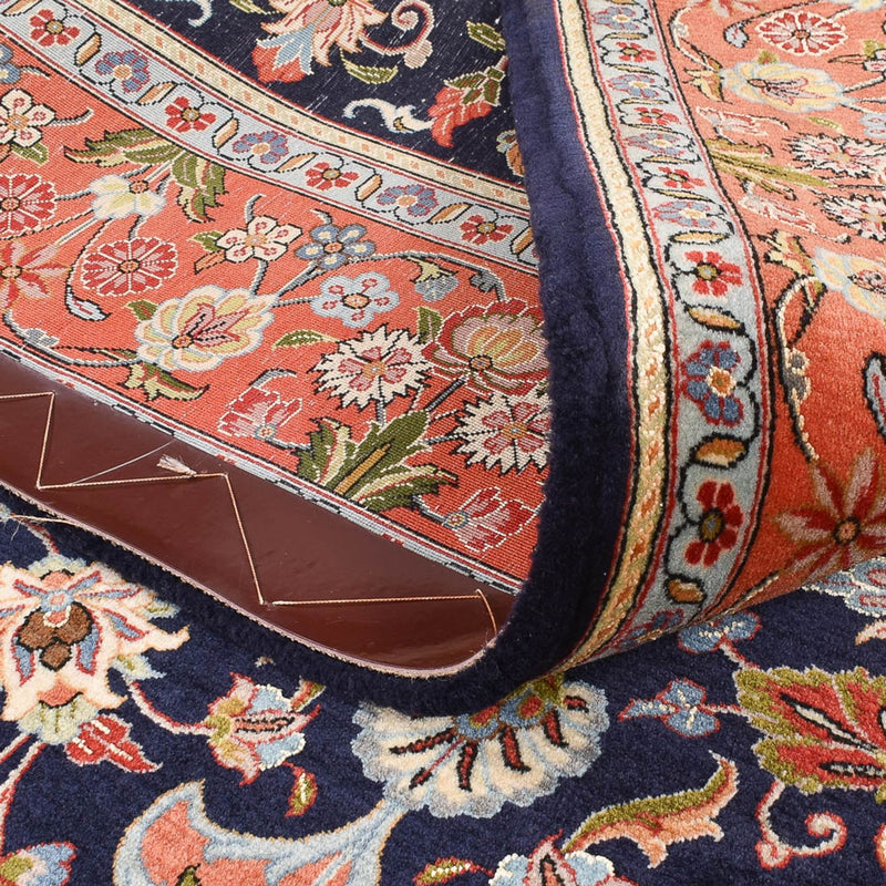 Perzisch tapijt - Ghom - Koninklijk - 202 x 141 cm - donkerblauw