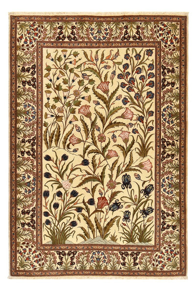 Ilam Tapijt 136x202cm - Perzisch tapijt - licht beige