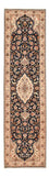 Loper Perzisch tapijt - Tabriz - Royal - 310 x 82 cm - donkerblauw