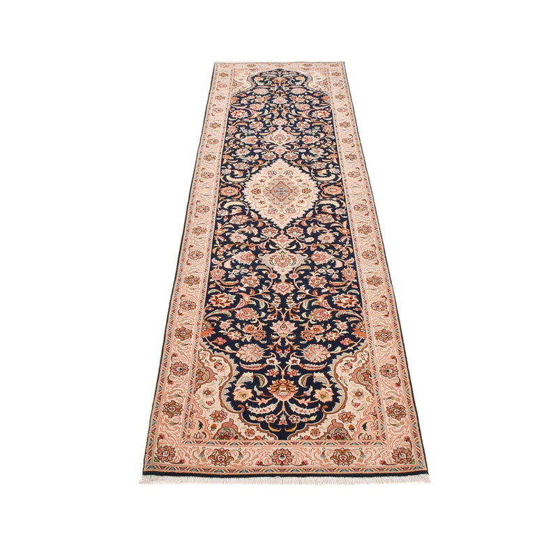 Loper Perzisch tapijt - Tabriz - Royal - 310 x 82 cm - donkerblauw
