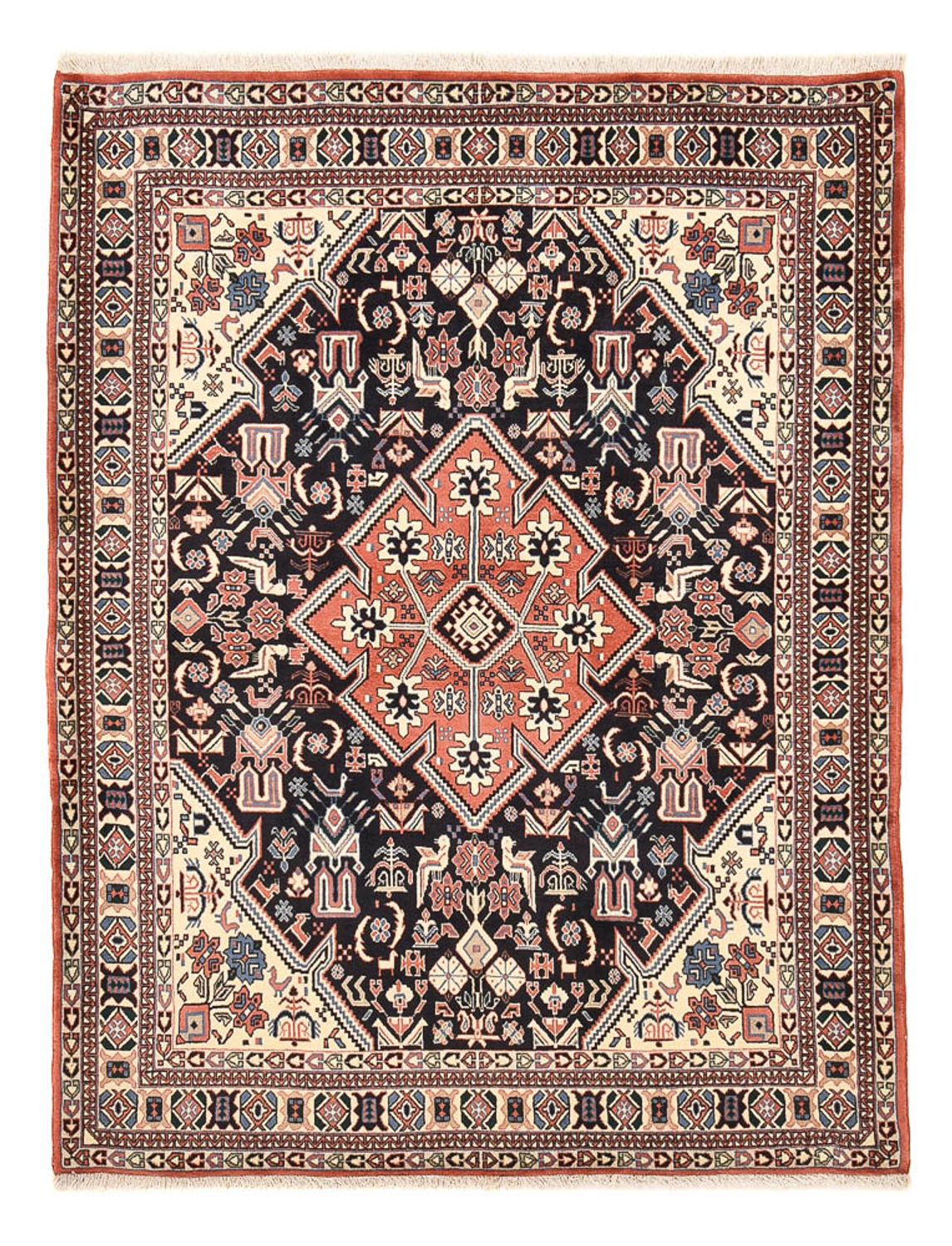 Gabbeh Tapijt - Kashkuli Perzisch - 192 x 150 cm - donkerblauw