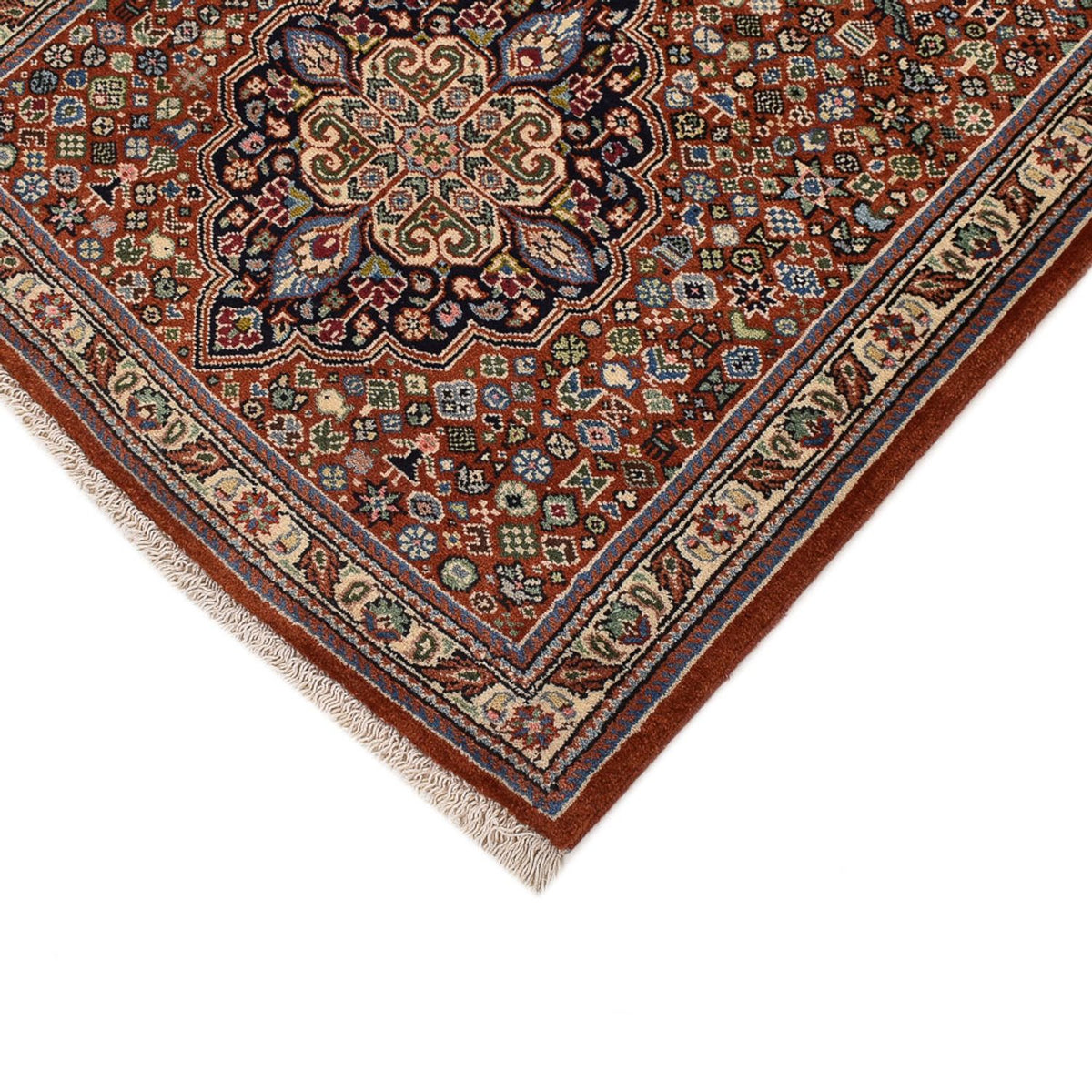 Loper Gabbeh Tapijt - Kashkuli Perzisch - 405 x 80 cm - donker beige
