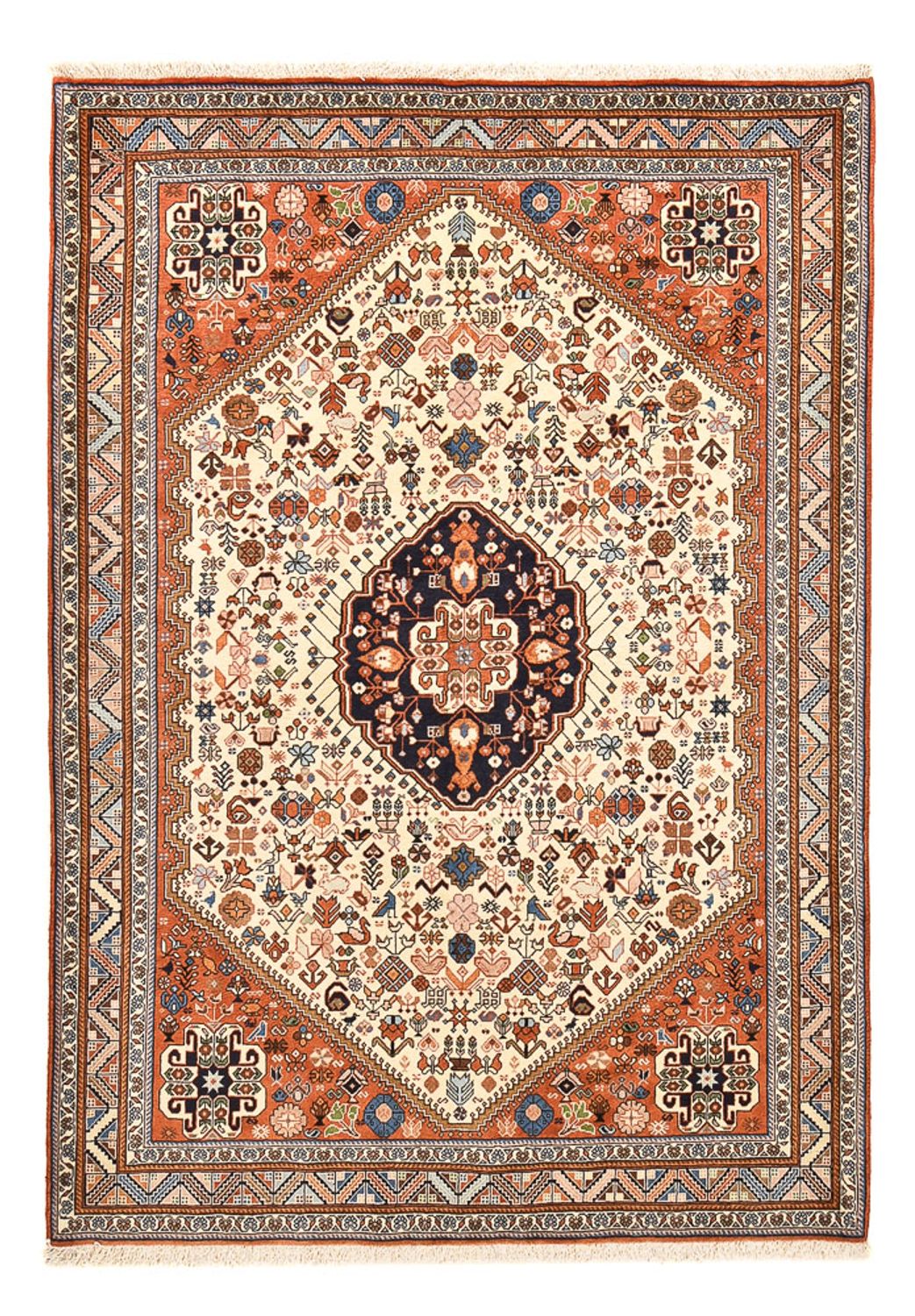 Gabbeh Tapijt - Kashkuli Perzisch - 209 x 150 cm - beige