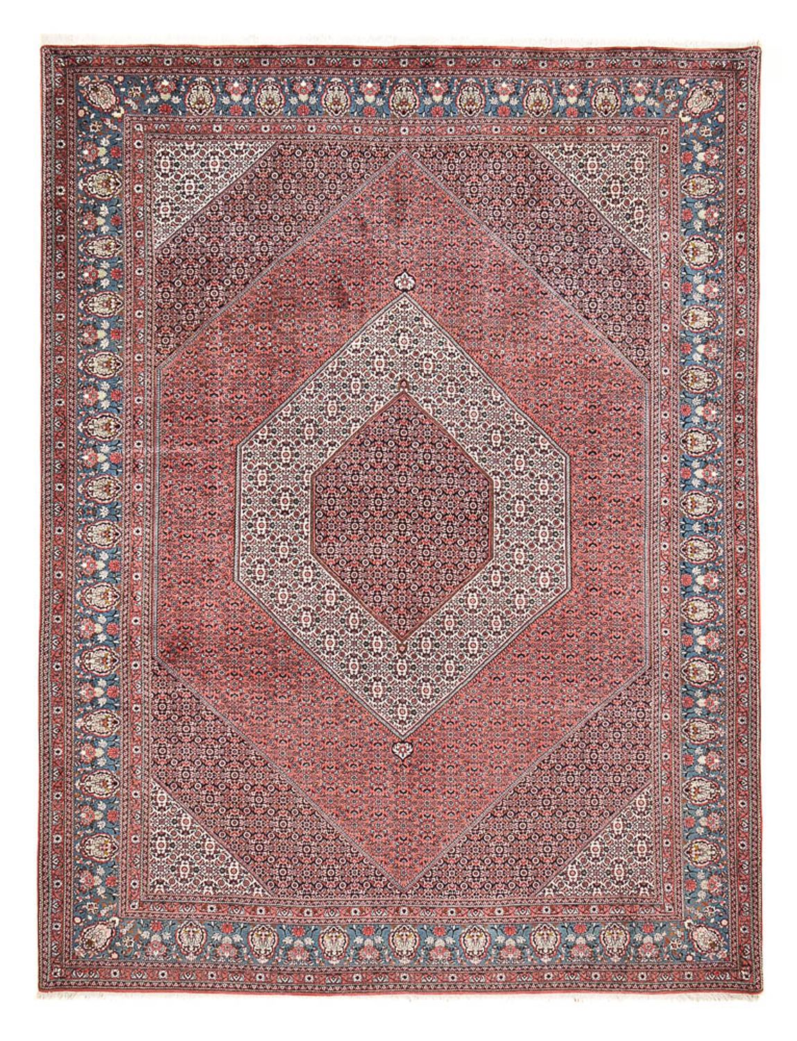 Perzisch tapijt - Bijar - 395 x 302 cm - donkerrood