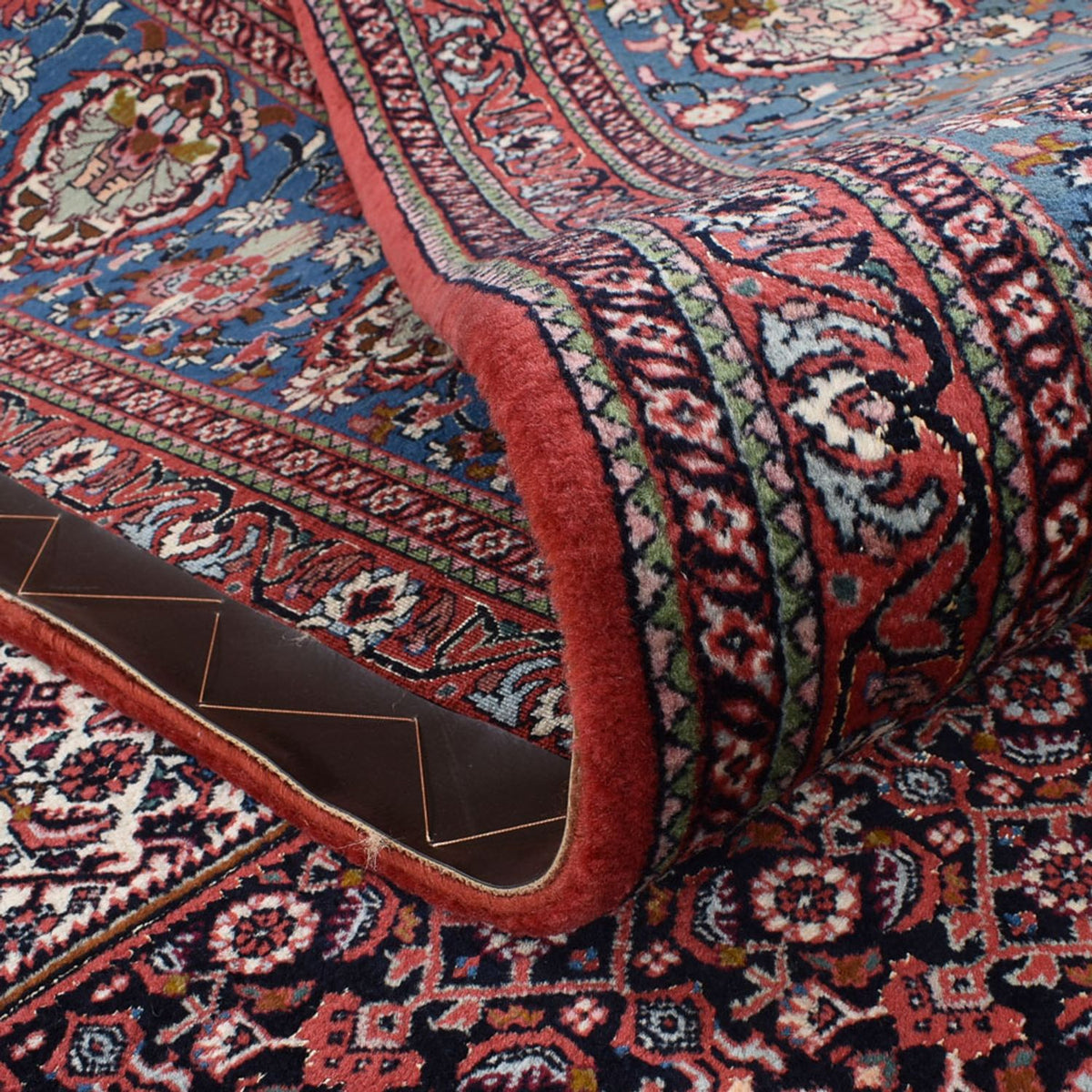 Perzisch tapijt - Bijar - 395 x 302 cm - donkerrood