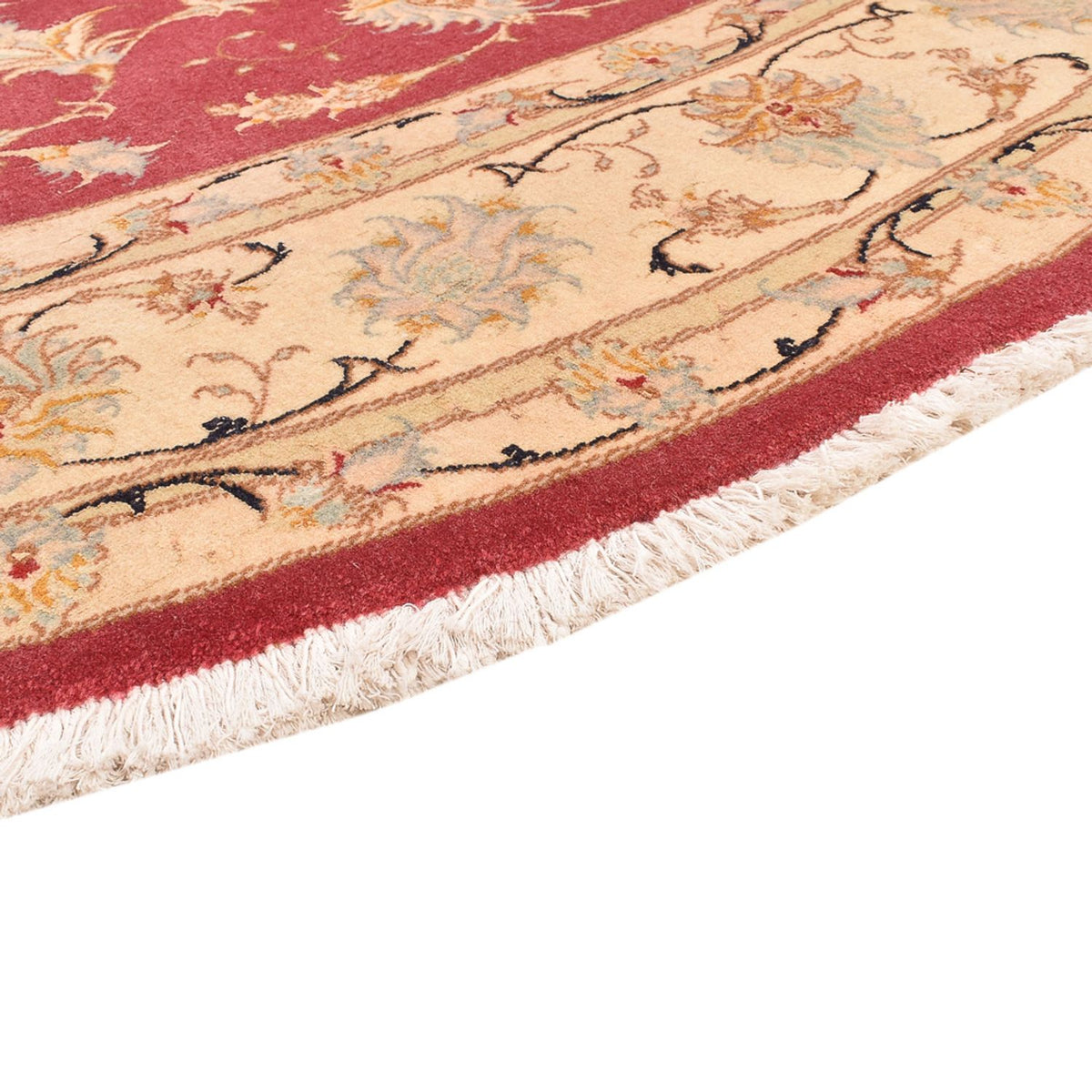 Perzisch tapijt - Tabriz - Royal rond  - 200 x 200 cm - rood