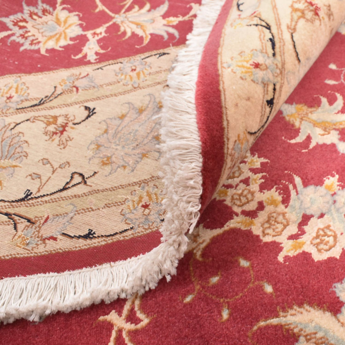 Perzisch tapijt - Tabriz - Royal rond  - 200 x 200 cm - rood