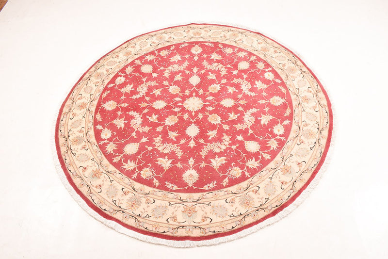 Perzisch tapijt - Tabriz - Royal rond  - 200 x 200 cm - rood