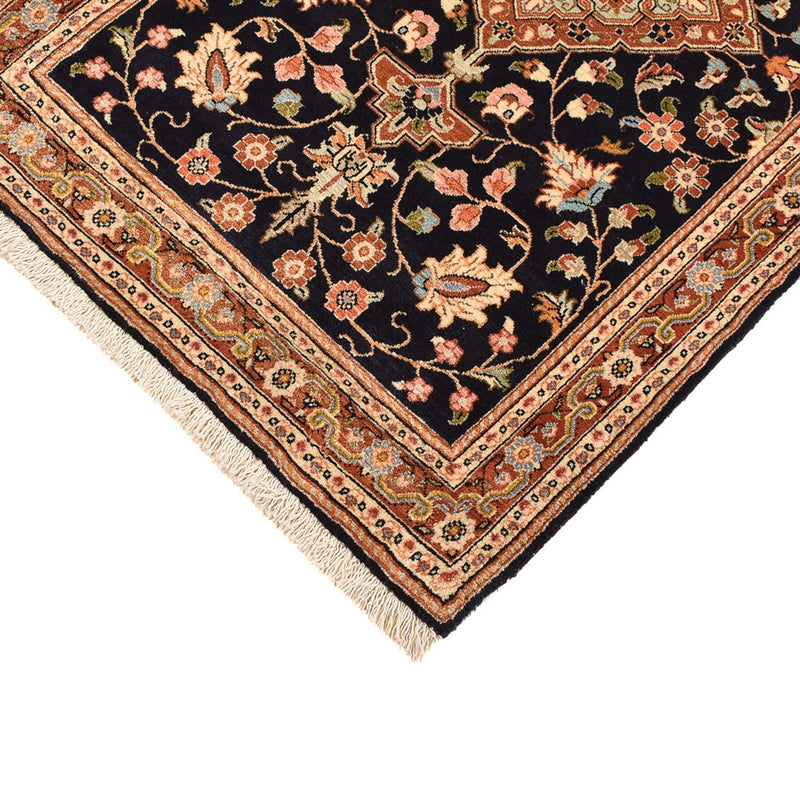 Perzisch tapijt - Ghom - 105 x 70 cm - donkerblauw