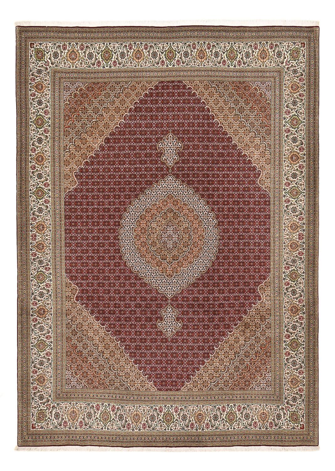 Perzisch tapijt - Tabriz - Royal - 351 x 250 cm - bordeauxrood