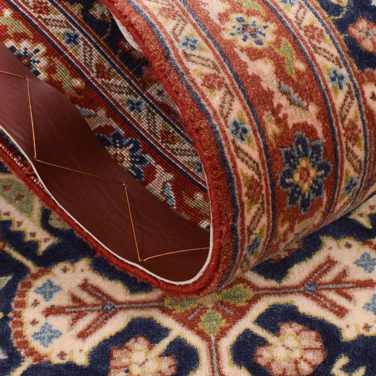 Loper Perzisch tapijt - Ghom - Koninklijk - 200 x 51 cm - donker beige