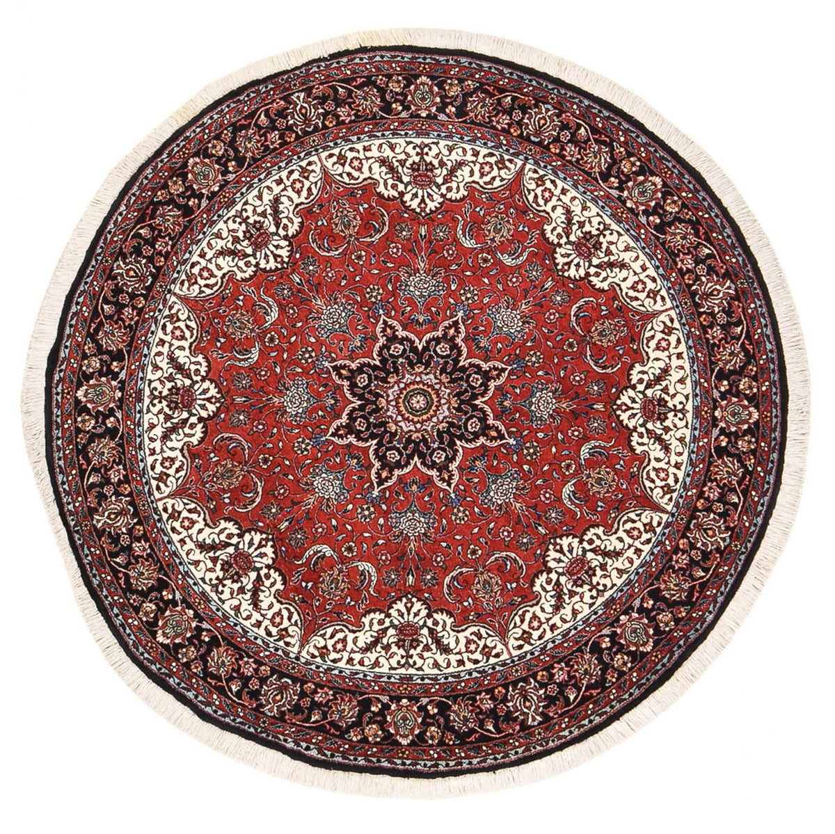Perzisch tapijt - Bijar rond  - 150 x 150 cm - rood