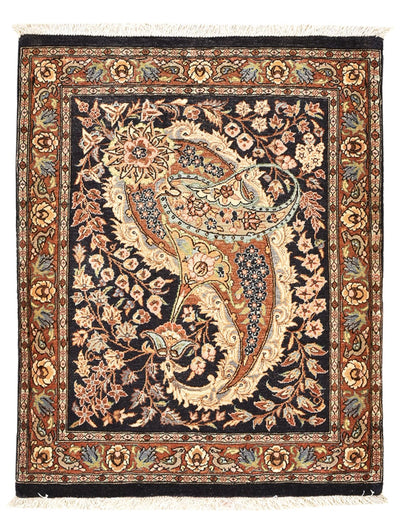 Qom Tapijt 60x77cm - Perzisch tapijt - meerkleurig