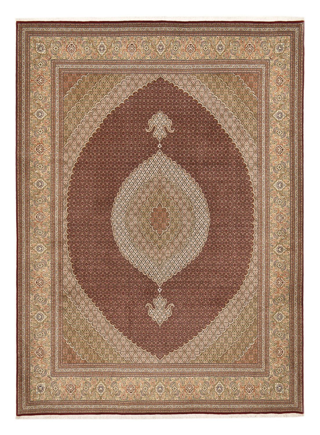 Perzisch tapijt - Tabriz - Royal - 407 x 301 cm - donker beige