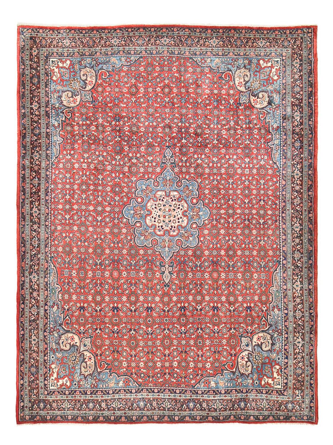 Perzisch tapijt - Bijar - 300 x 221 cm - licht rood
