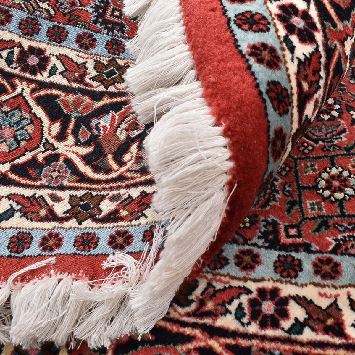 Perzisch tapijt - Bijar rond  - 150 x 150 cm - donkerrood