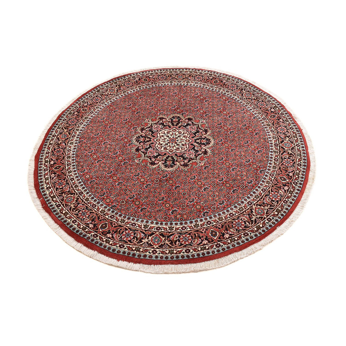 Perzisch tapijt - Bijar rond  - 150 x 150 cm - donkerrood