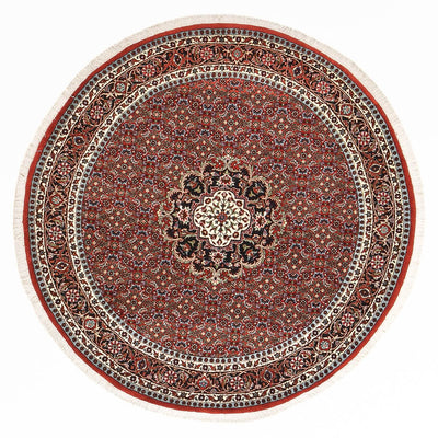 Perzisch tapijt - Bijar rond  - 150 x 150 cm - donkerrood