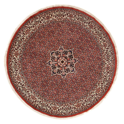 Perzisch tapijt - Bijar rond  - 170 x 170 cm - donkerrood