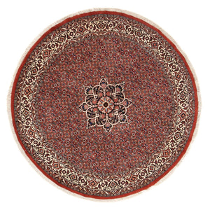 Perzisch tapijt - Bijar rond  - 170 x 170 cm - donkerrood