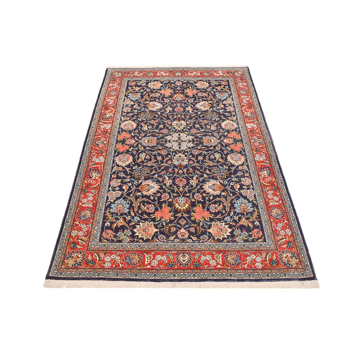 Perzisch tapijt - Isfahan - Premium - 226 x 136 cm - donkerblauw