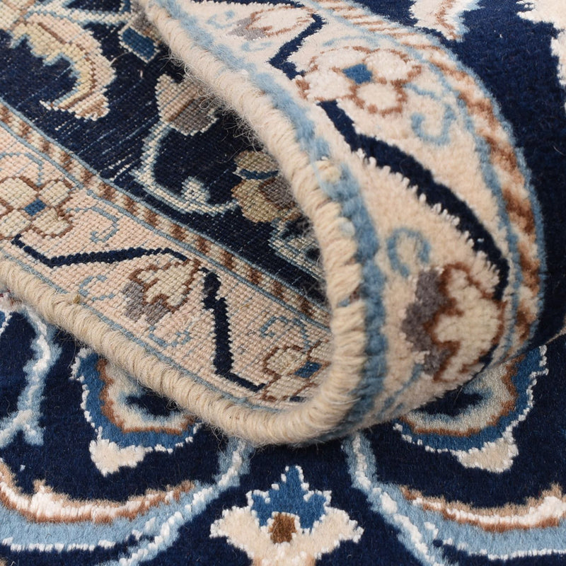 Loper Perzisch tapijt - Nain - Koninklijk - 185 x 56 cm - donkerblauw