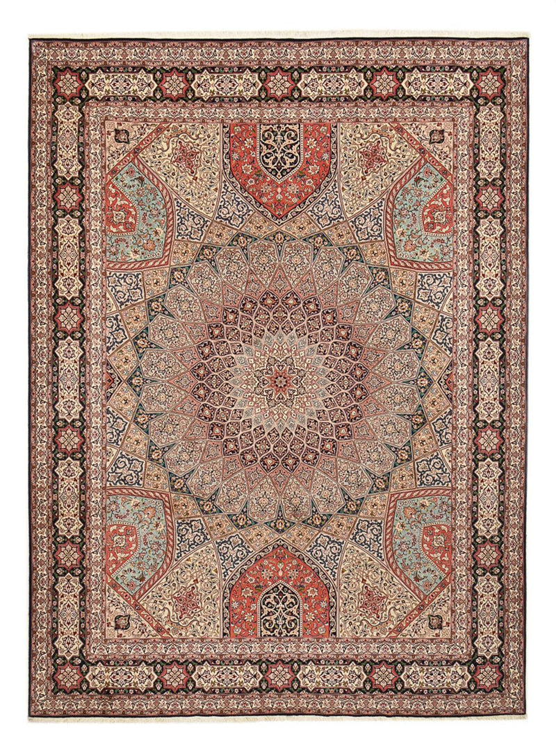 Perzisch tapijt - Tabriz - Royal - 400 x 303 cm - donker beige