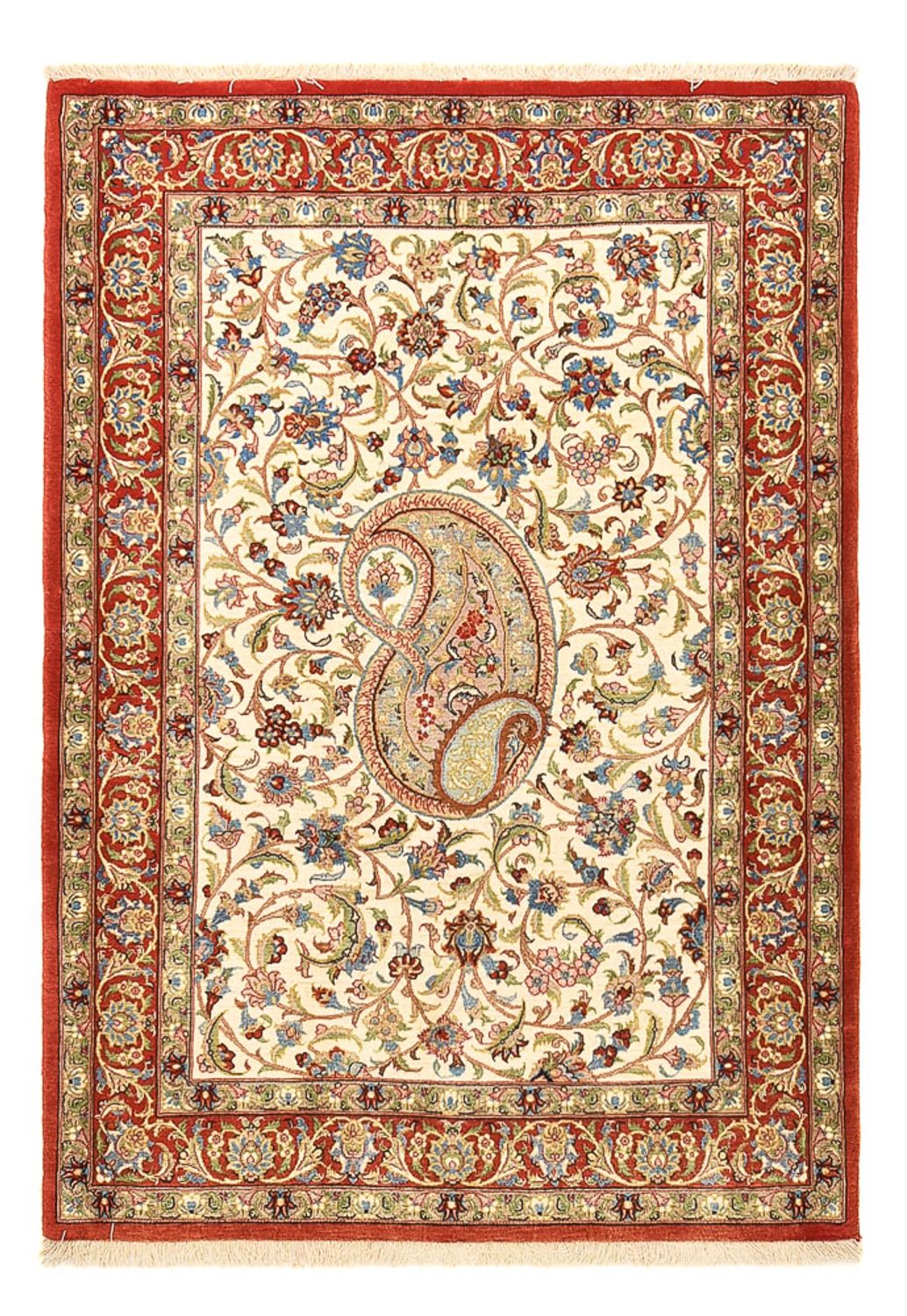 Perzisch tapijt - Ghom - Koninklijk - 162 x 109 cm - beige