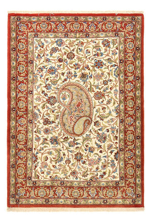 Perzisch tapijt - Ghom - Koninklijk - 162 x 109 cm - beige