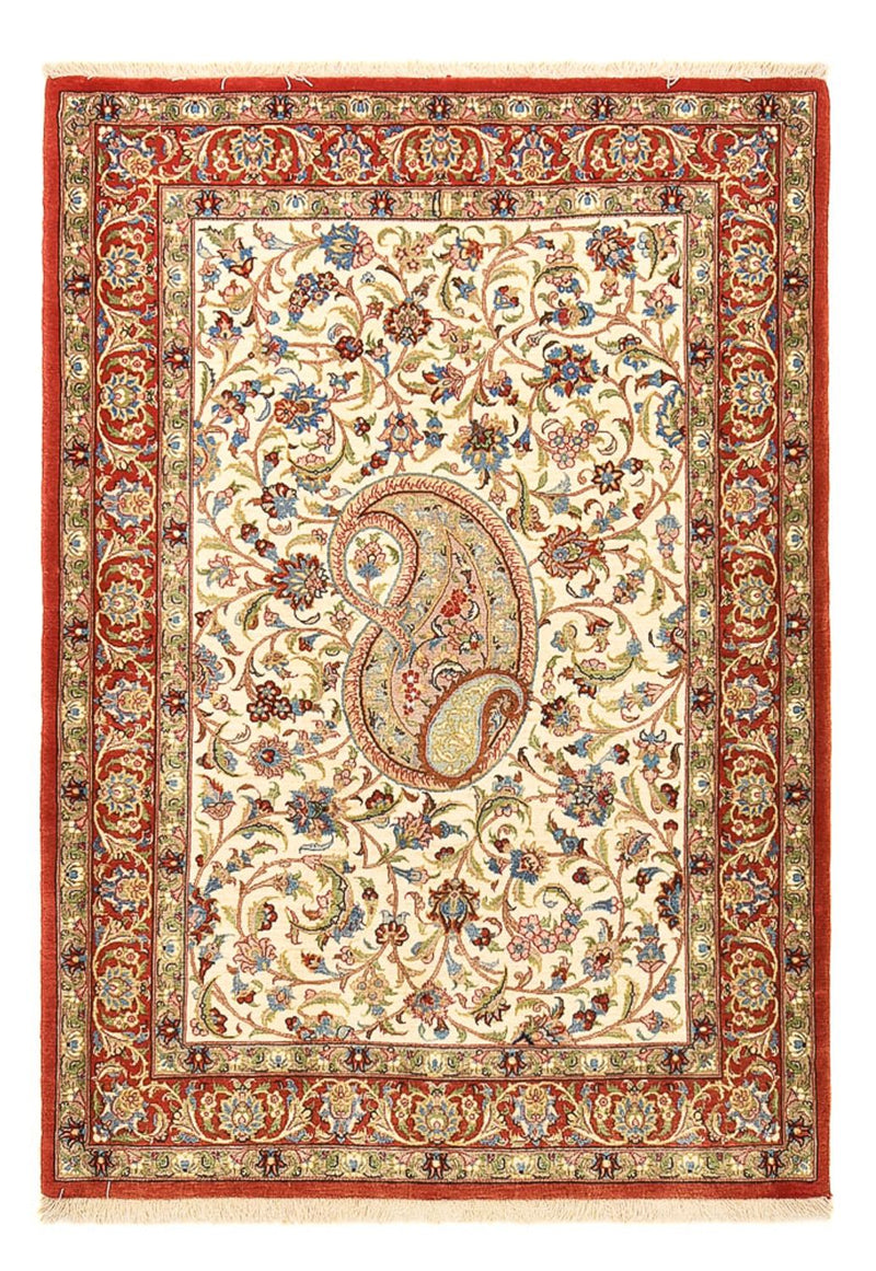 Perzisch tapijt - Ghom - Koninklijk - 162 x 109 cm - beige