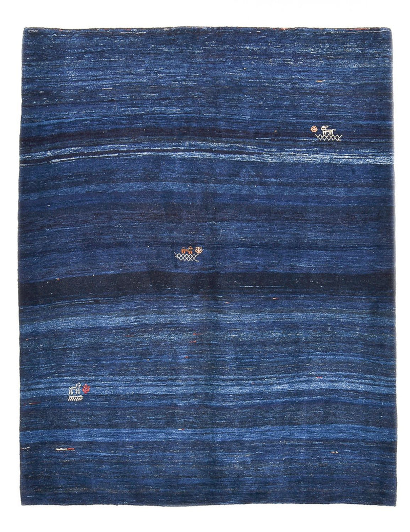 Gabbeh Tapijt - Loribaft Perzisch - 195 x 158 cm - donkerblauw