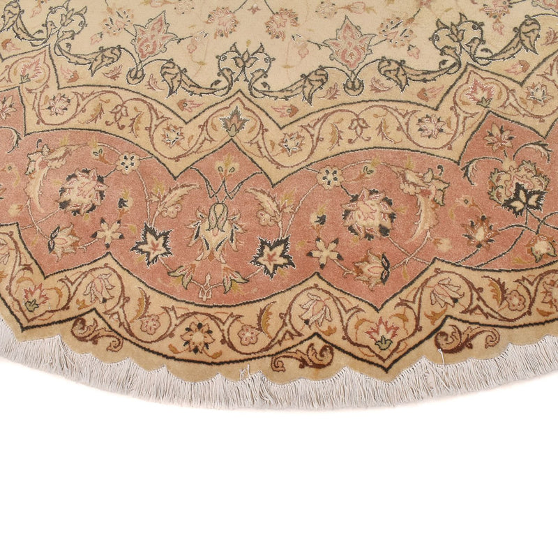 Perzisch tapijt - Tabriz - Premium rond  - 310 x 310 cm - beige