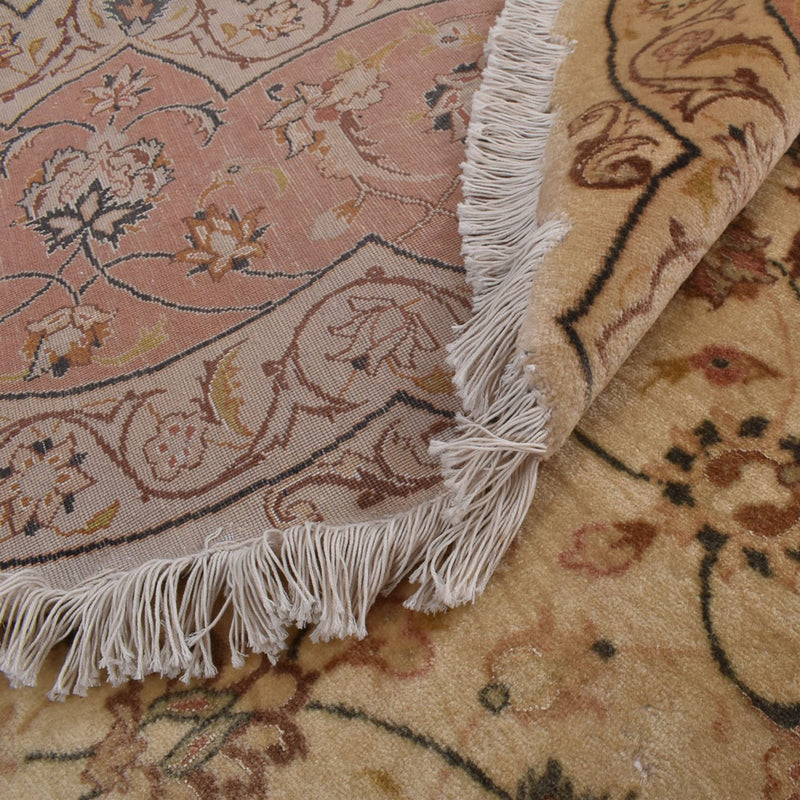 Perzisch tapijt - Tabriz - Premium rond  - 310 x 310 cm - beige