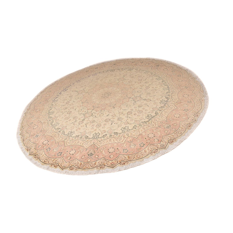 Perzisch tapijt - Tabriz - Premium rond  - 310 x 310 cm - beige