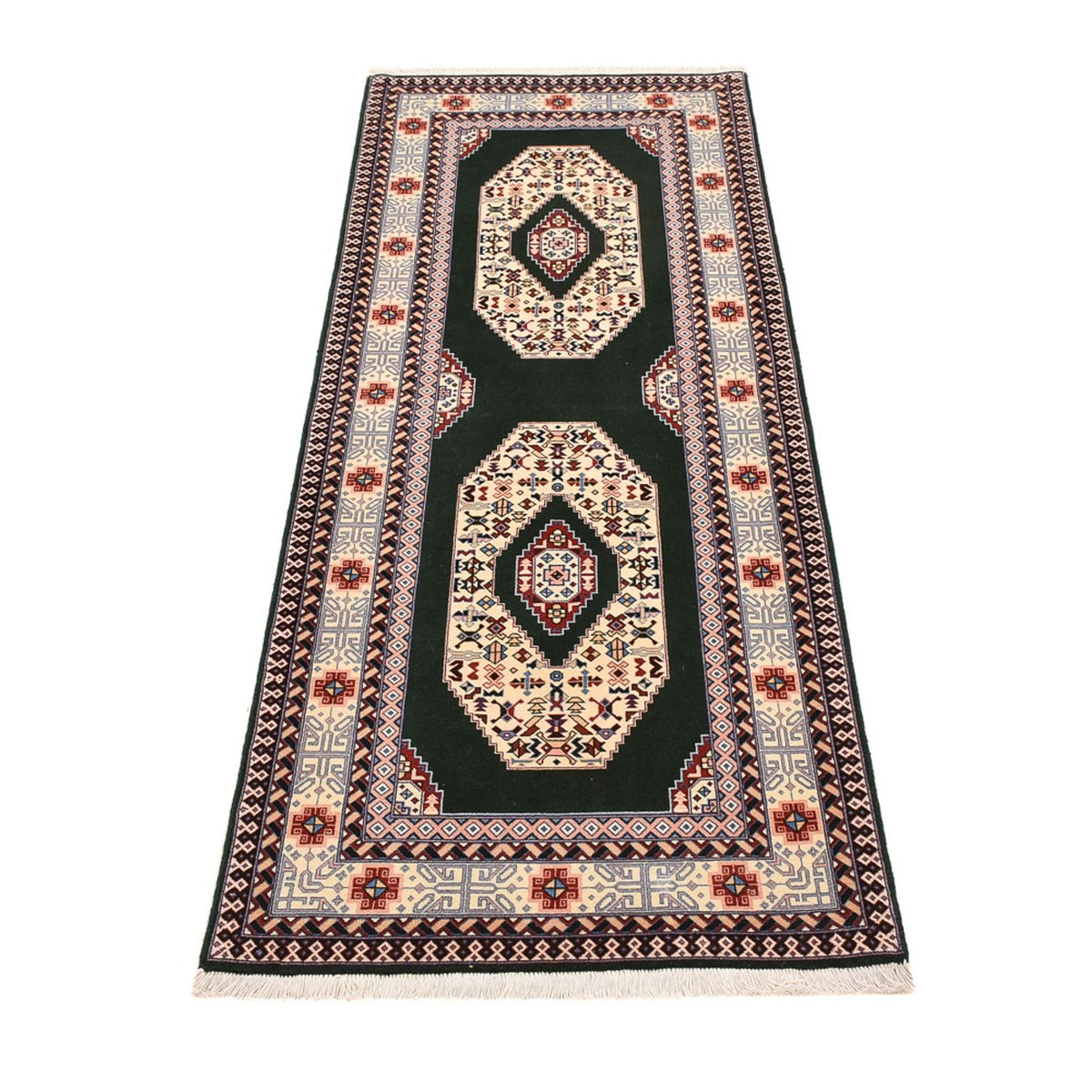 Loper Perzisch tapijt - Tabriz - Royal - 202 x 74 cm - donkerblauw